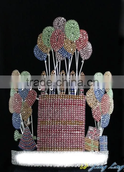 Beauty Brithday Party Cupcake Custom Rhinestone Balloon Crowns