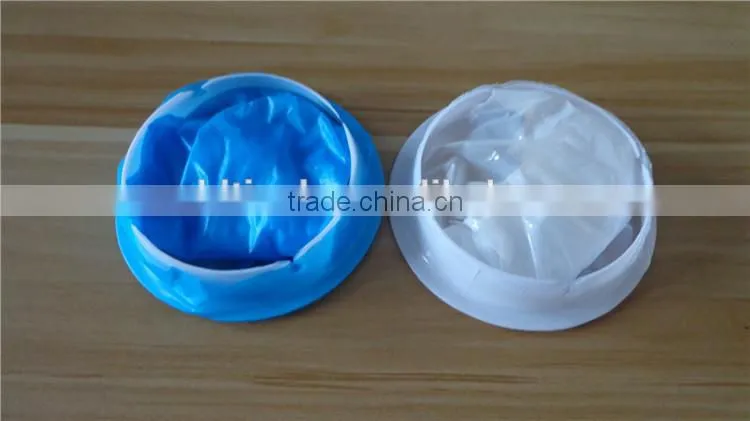 1500ML white color LDPE plastic vomit bag without printing top PVC rigid rings