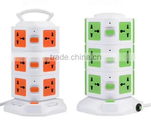 Tower Protected extension socket with Main Switch Indicator and Surge indicators, power converter, Electric Socket