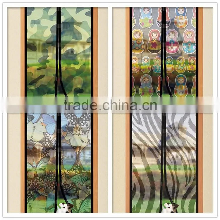 Printed Magnetic Mosquito Door Mesh for Hot Summer, Butterfly