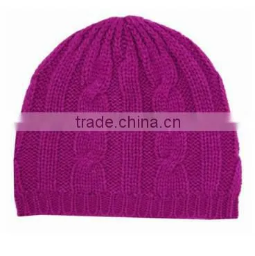 Cable Knitted Solid Color Fashion Winter Beanie