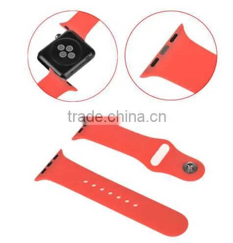 Watch Sport Band 38mm/42mm Rubber Strap Bracelet Fitness Replacement Wrist With Aluminum Connector Adjustment Length For Iwatch