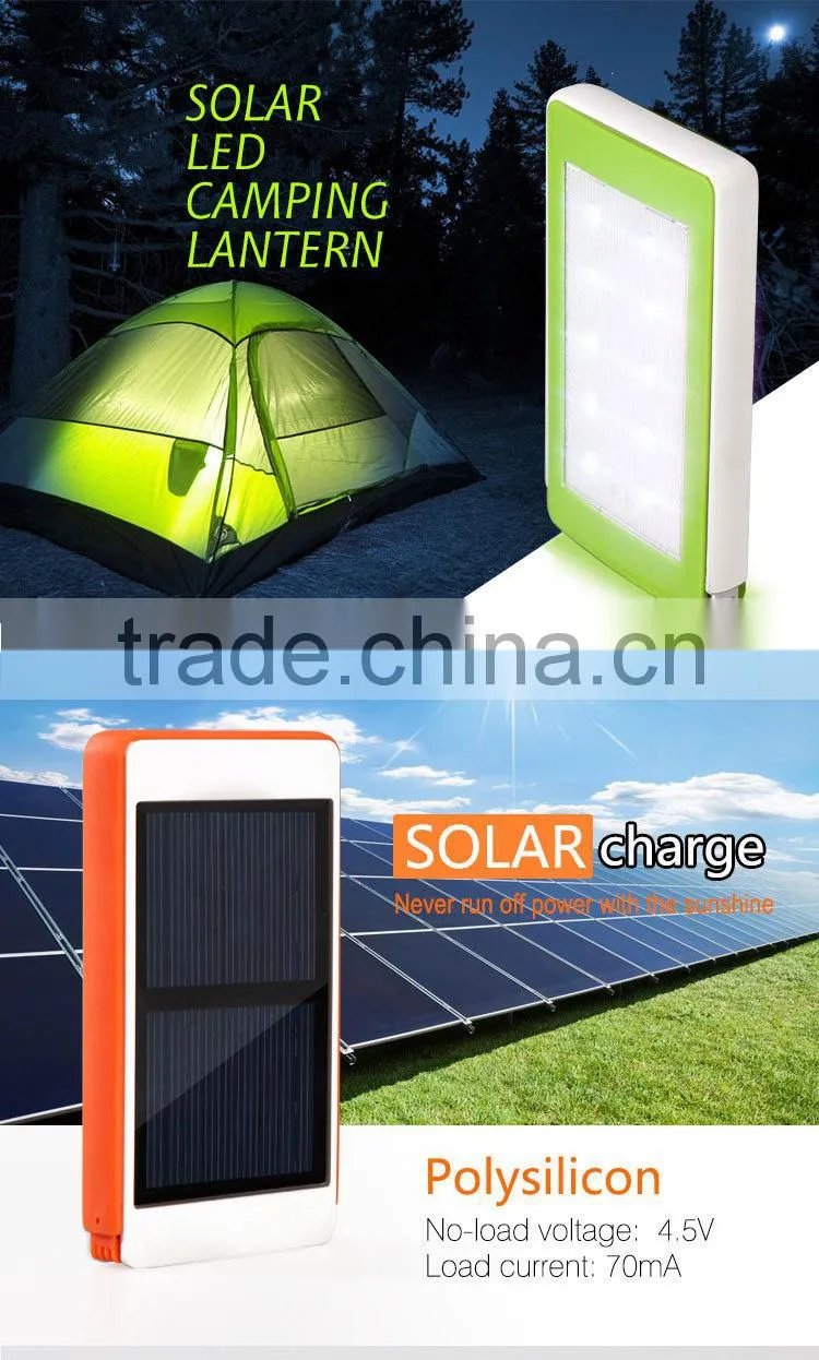 Best Rechargeable LED Flat Camp Tent , Solar Hanging Outdoor Flashlight Torch