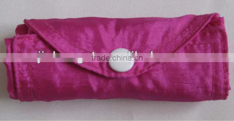 nylon folding foldable solid color shopping bag strong strap