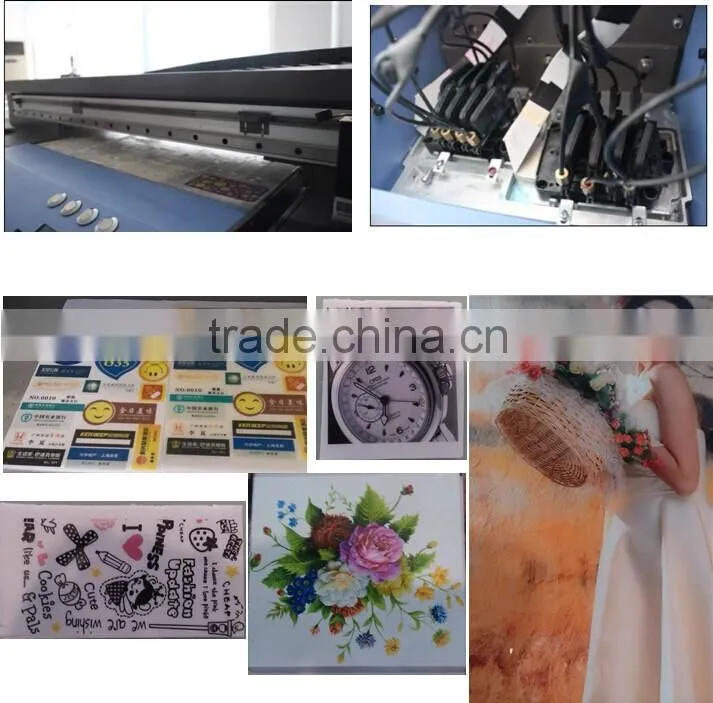 Good quality large format ceramic glass Metal wood door uv led flatbed printer price