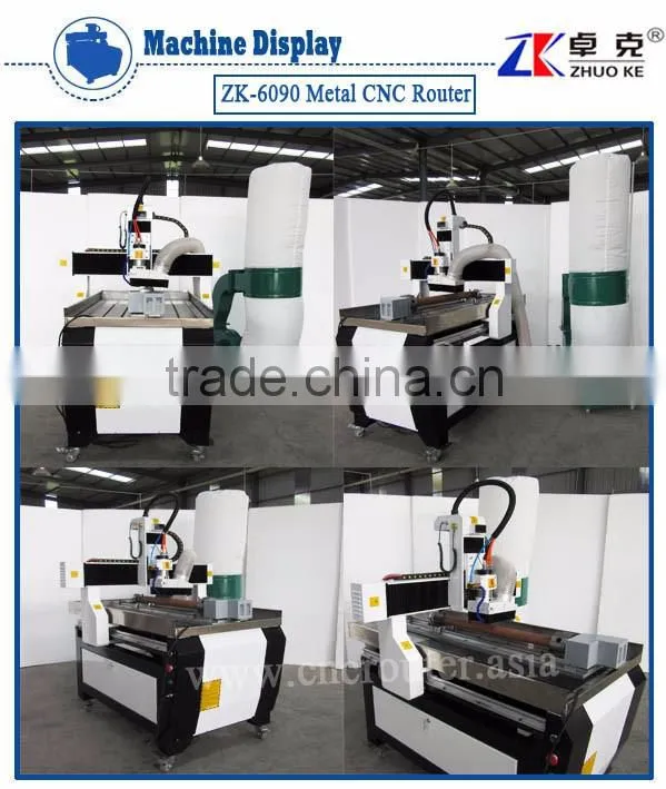 Mach3 Controller CNC Router Machine For Aluminum Acrylic Wood ZK-6090 600*900MM With Dust Collector