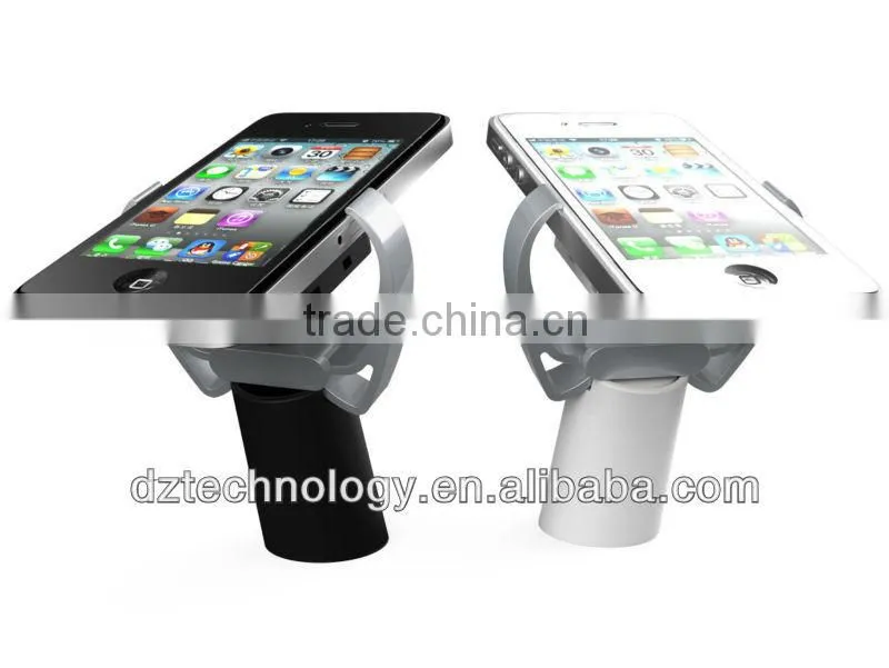 Anti theft alarms for mobile phones with adjustable claws