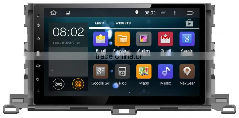 10.2 Inch android car dvd player for toyota 2015 highlander