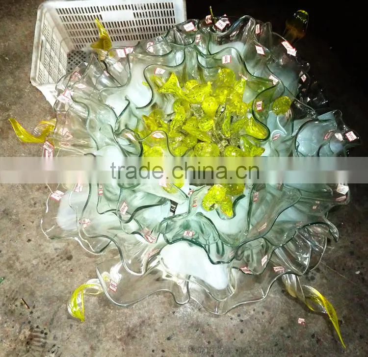 hand blown glass wall decoration XO-20150630&Murano glass chandelier from famous Chinese glass artist Mr Ou