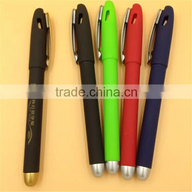 colored rubber plastic gel ink pen (G-138)