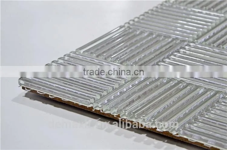 crystal small strip mural glass mosaics