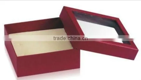 red wrapping cardboard jewelry box