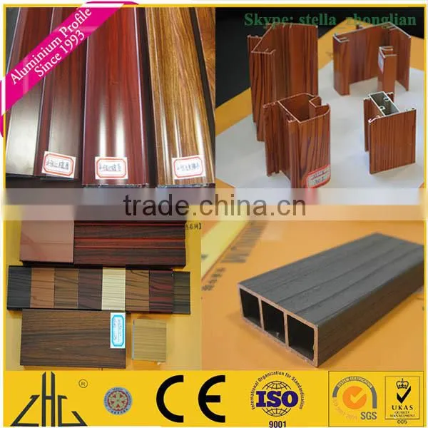 Wow!! Heat transfer artistic blue-and-white porcelain aluminium extrusion for furniture , teakwood marble look aluminium profile