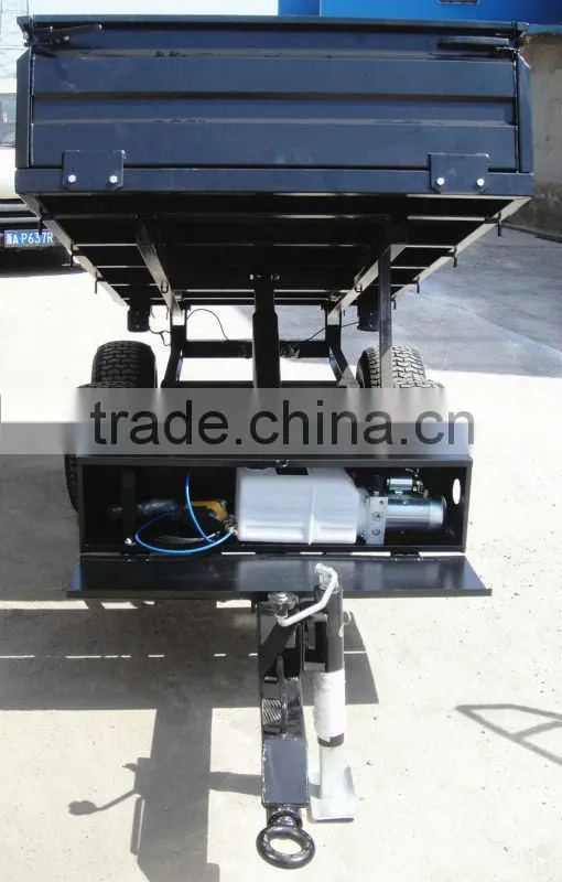 ATV/UTV Dump trailer with moto ,kayak semi trailer tractor tipper trailer with Hydraulic pump Power Unit