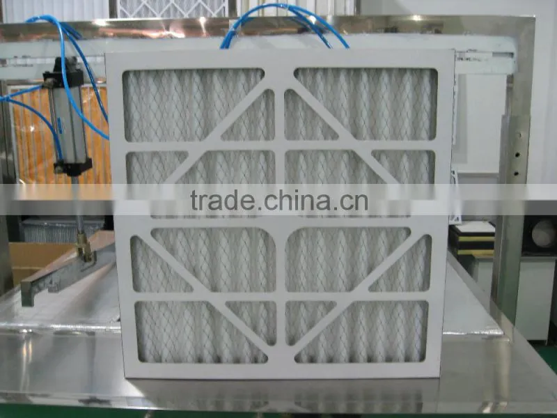 Customized cardboard frame pleated panel air filter