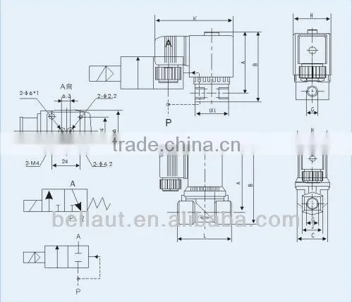 Rexroth solenoid valve for gas and water, dc latching solenoid valve