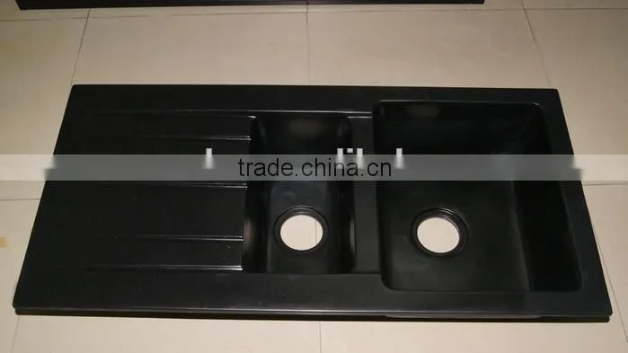 high back kitchen sink / acrylic stone kitchen sink,artificial stone double kitchen sink ,resin stone sink