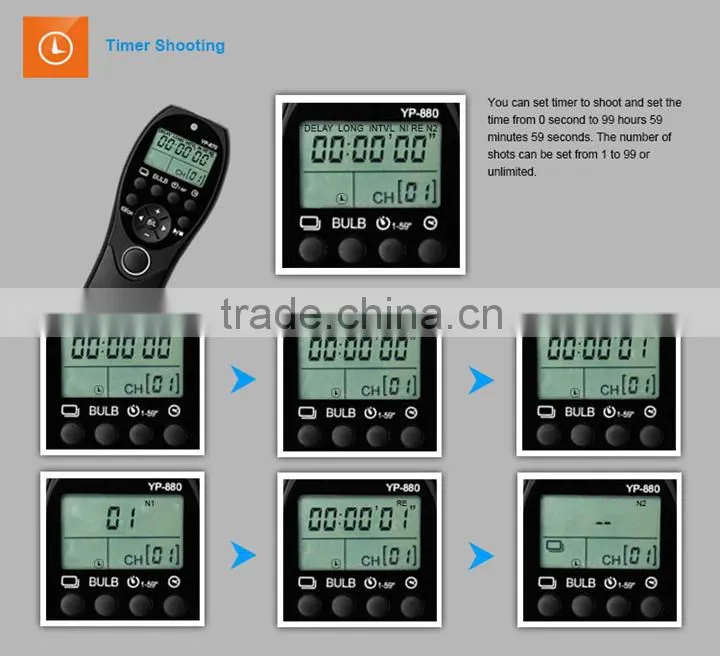 YP-880/DC2 Timer Remote Switch for Nikon DSLR D7100, D7000, D5200