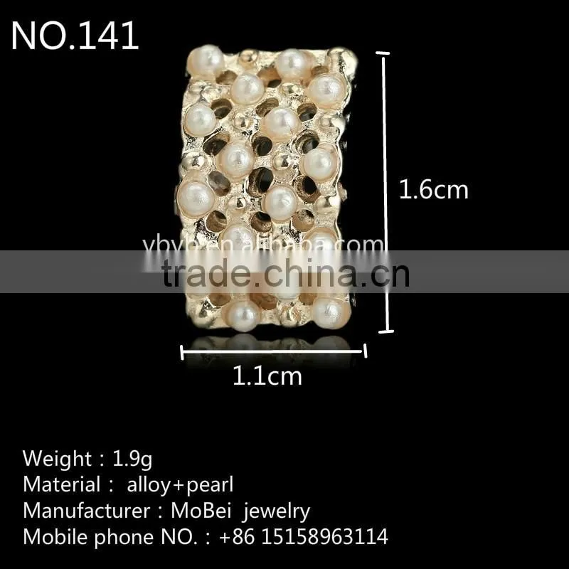 Pearl material Korean hair accessories diy accessories diamond buckle torus faceplate diy alloy accessories wholesale
