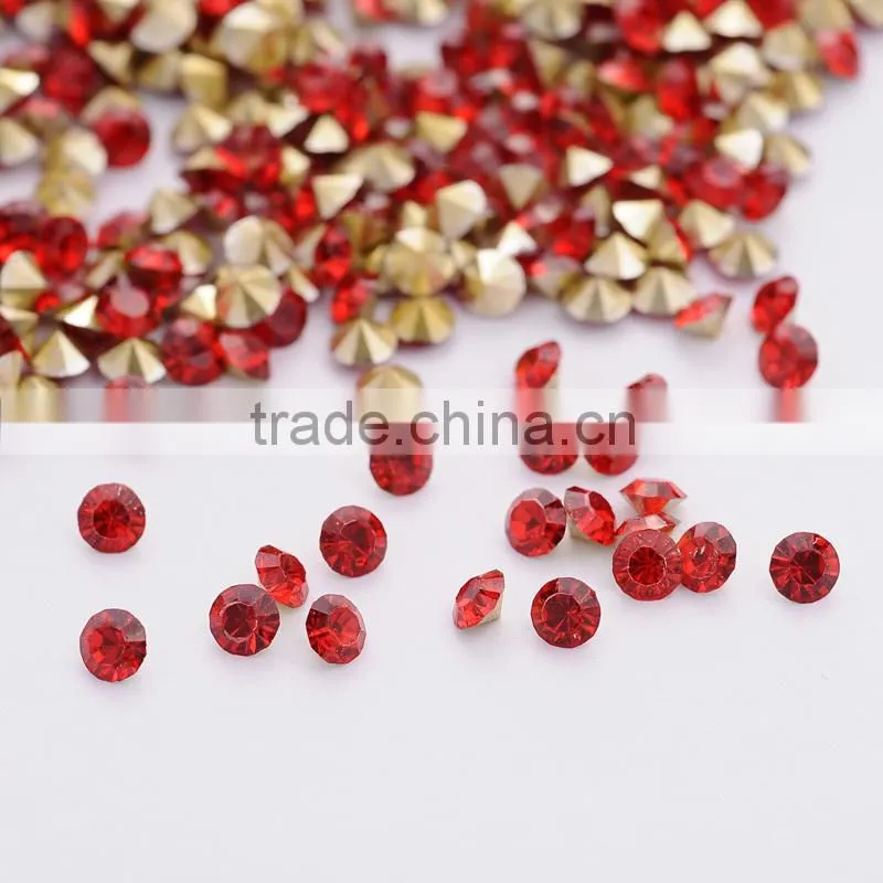 2014 point back crystal glass chatons rhinestone