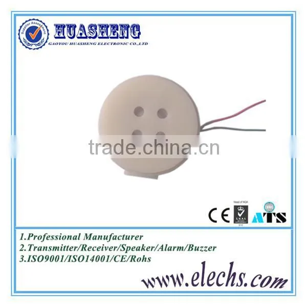 Hot selling 40mm round white color good stability microphone transmitter