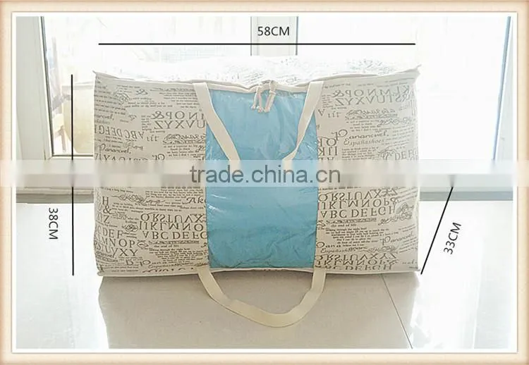 reminiscent england style cotton and linen quilt storage bag with pvc window