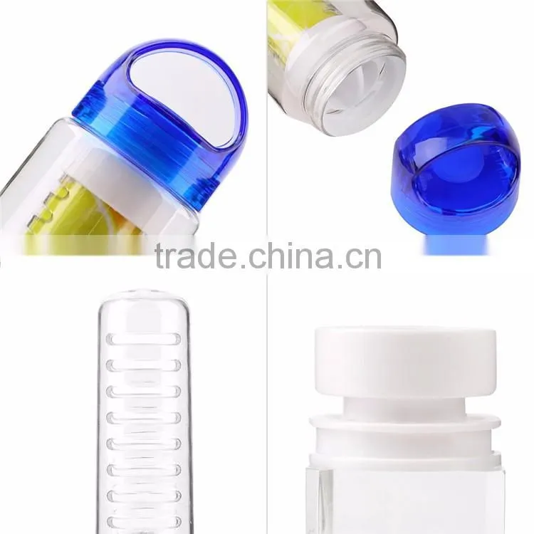 Bpa Free New Product 2016 Portable Fruit Infuser Plastic Water Bottle