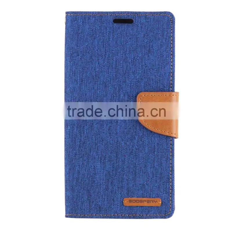 Mercury Goospery Canvas Jeans Diary wallet Mobile Phone Flip Leather PU cover case for Samsung Galaxy Note 5 N920