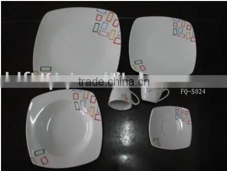 Elegance fine porcelain new design Square dinner sets pakistan ceramic dinner set
