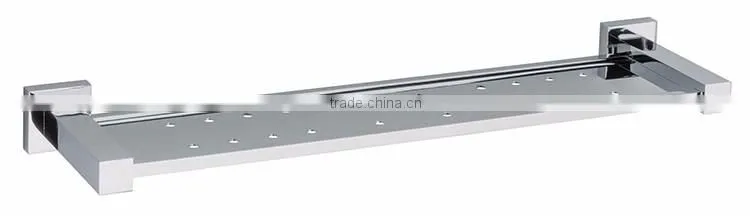 single tier zinc alloy wholesale bathroom glass corner shelf wall shelves