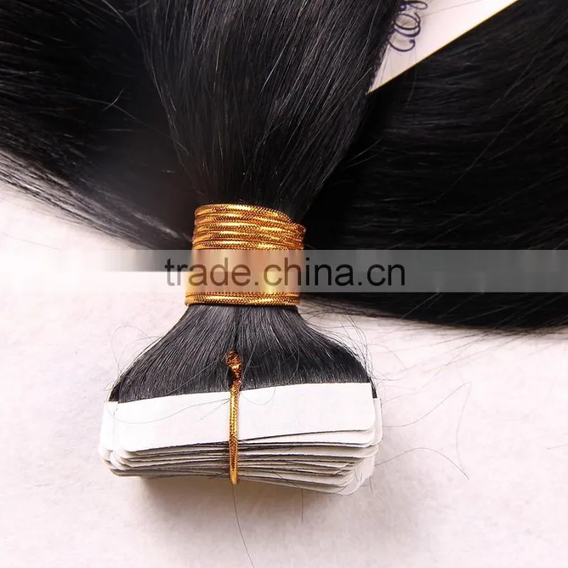 Wholesale Price Qingdao Factory Brazilian Virgin Hair Extension Human Silky Straight Tape In Hair Extension
