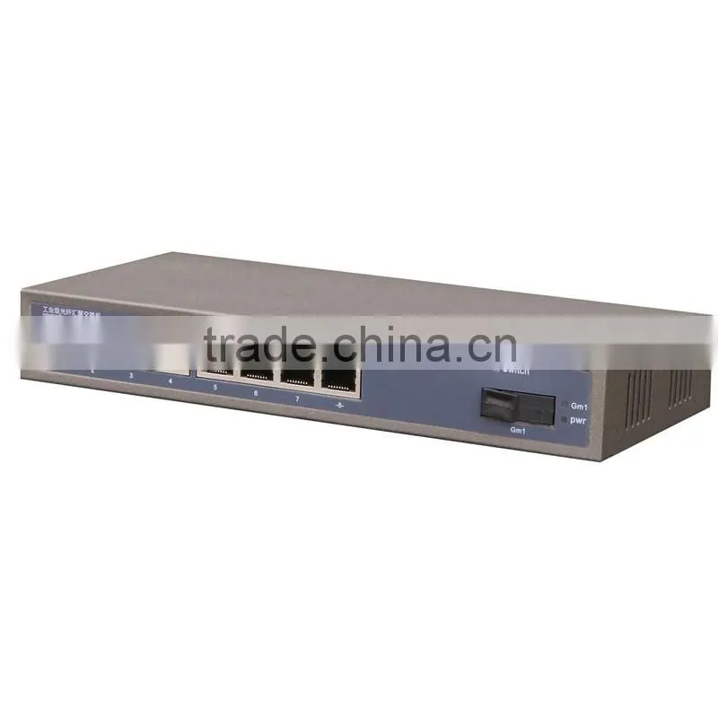 8 Port Rj45 Full Enhanced Full Gigabit Fiber Switch with 1 port SC fiber port
