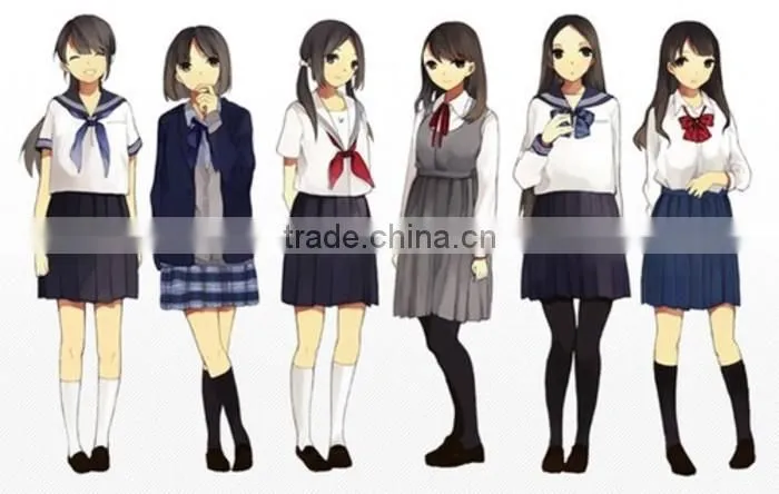school uniforms for girl /school uniforms design/shirt /skirt