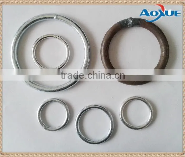 Metal connecting ring hardware, welded d ring and o ring