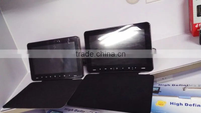 Install back seat beige / black 7 inch car tv monitor for car with usb