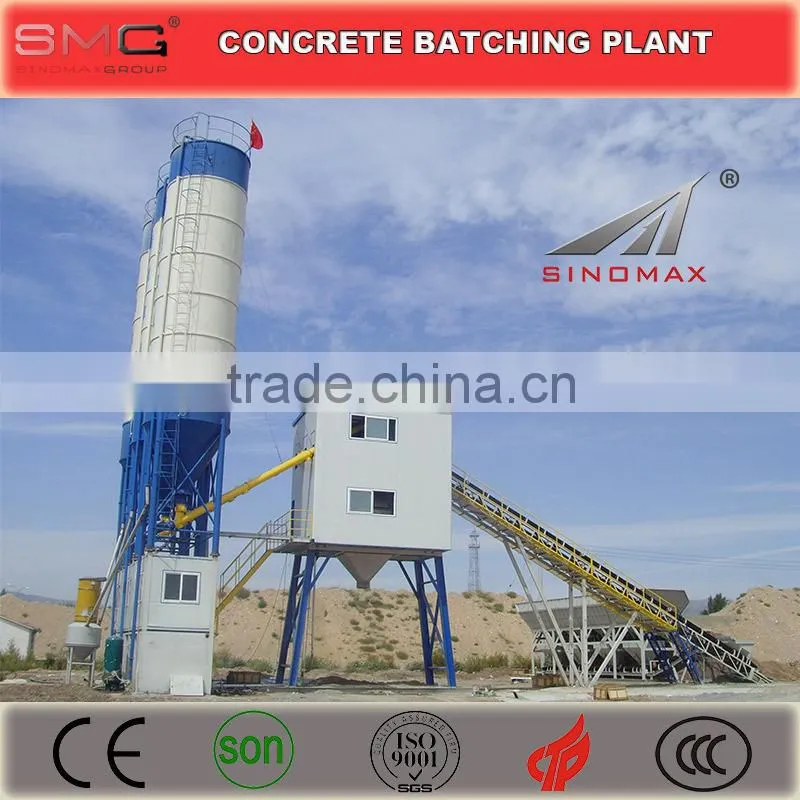 90m3/h HZS90 Stationary Ready Mix Concrete Batching Plant for sale made in China