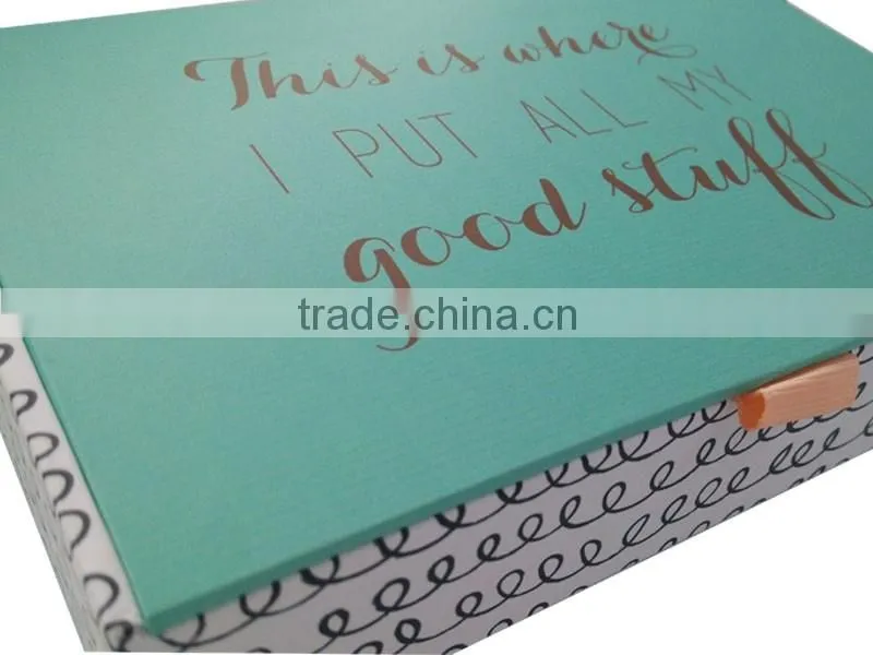 New product high quality custom printed clamshell flip lid gift box