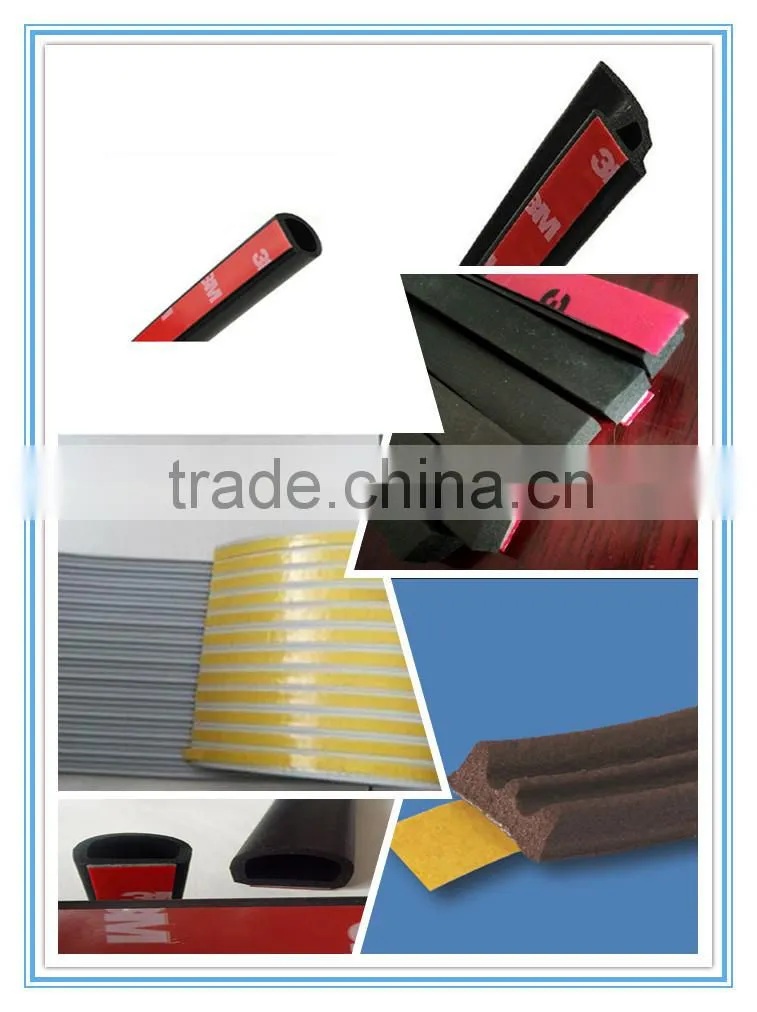 red tape self-adhesive rubber seal strip/neoprene foam rubber strip
