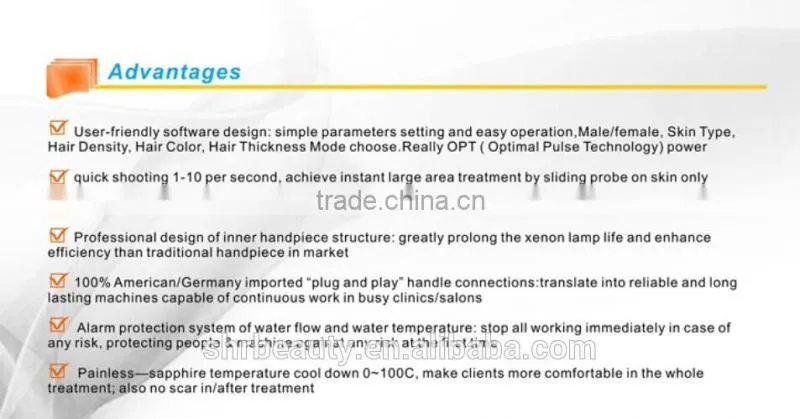 New Painless portable IPL for hair removal with 2 handpieces