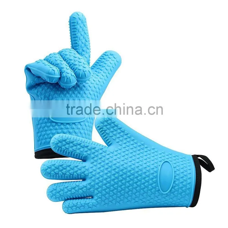 Silicone Kitchen Heat Resistance Baking Cooking Gloves BBQ Oven Gloves