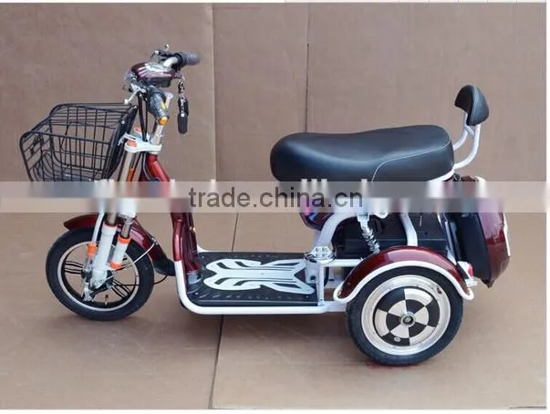 48V 500W 20AH Lead Acid Battery Passenger Seat Mini 3 Wheel Electric Tricycle Scooter