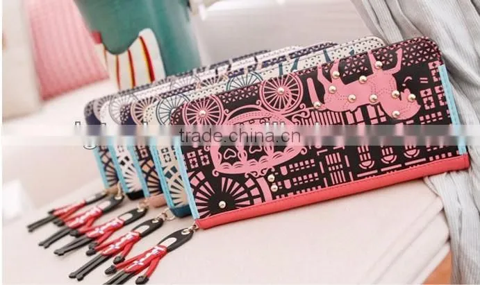 Multi colors fashionable women's wallets