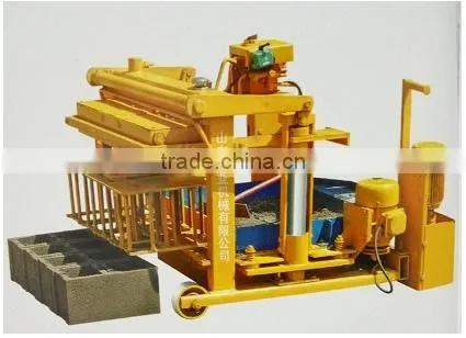 Hydraulic movable cement brick laying machine QTY4-40 hydroform concrete block shaping equipment best selling product in Africa