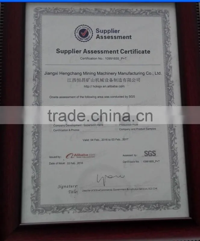 China manufacturer manganese separate pulsating chamber jig separator