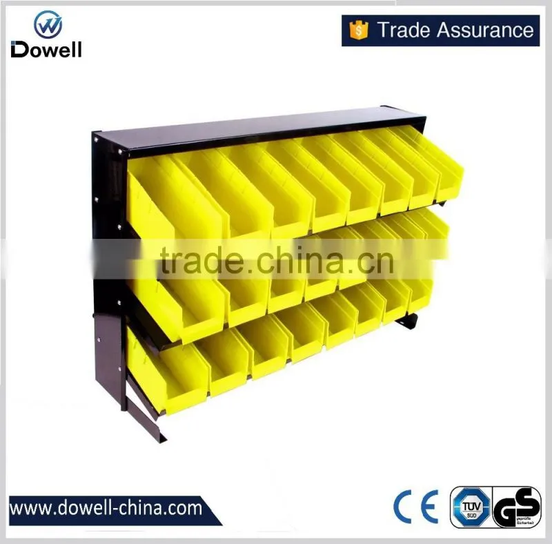 TI-140 Stalwart 24 Bin Parts Storage Rack Trays Stalwart Bench Top Parts Rack Stalwart 24 Bin Wall Mounted Parts Rack