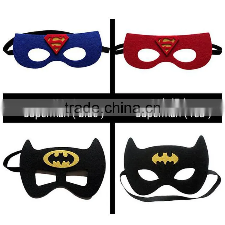 Wholesale Halloween cosplay costume Soft Felt Superhero mask for kids