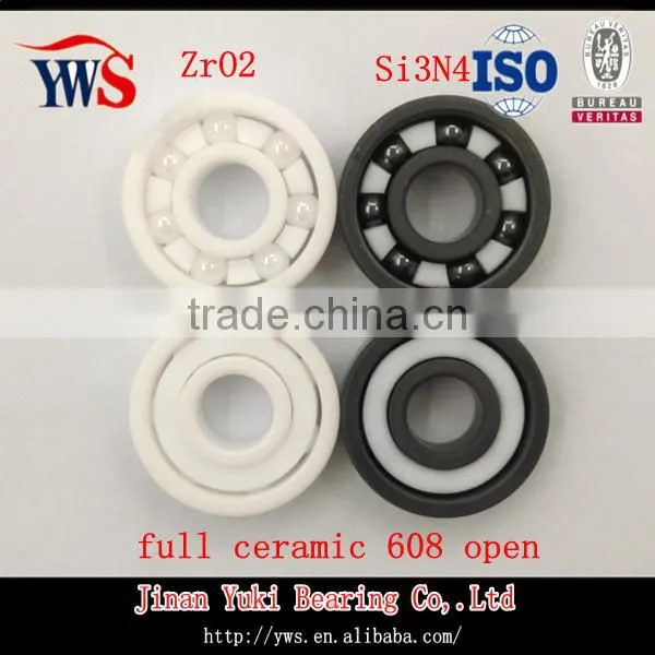 ceramic ball bearing 608 Si3N4 ZrO2 full ceramic ball bearing 608 open