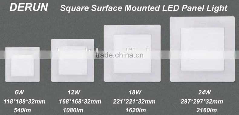 Led Home Lighting 6W 12W 18W 24W Led Surface Panel Light