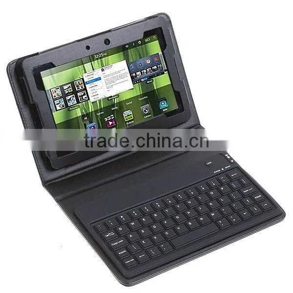 Folding Wireless Bluetooth Keyboard + PU Leather Case for 7 inch BlackBerry playbook