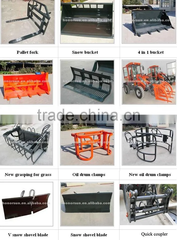 CE certification 4WD wheel loader(Concretes agitation bucket/Screening bucket)